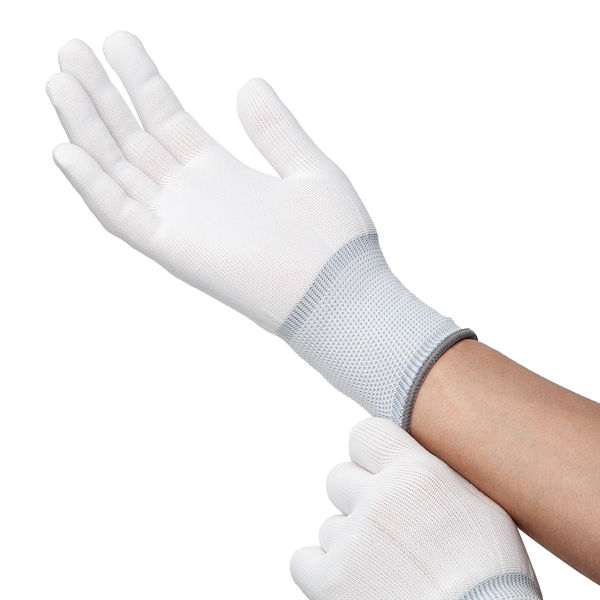 【現場のチカラ】作業用手袋(ノンコート) インナー手袋 ホワイト Lサイズ 1袋(10双入) 川西工業 オリジナル