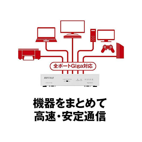 任天堂 - 【アルーフ】 バッファロー スイッチングハブ（LANハブ）ギガビット 5ポート