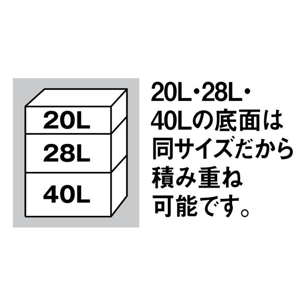 コンテナ】現場のチカラ ASコンテナ 20L ライトグレー 1セット