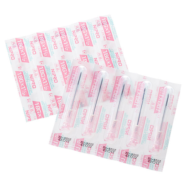 ニプロ フローマックス 18G（R.B）×針長38mm（1 1/2インチ） 01001 1箱