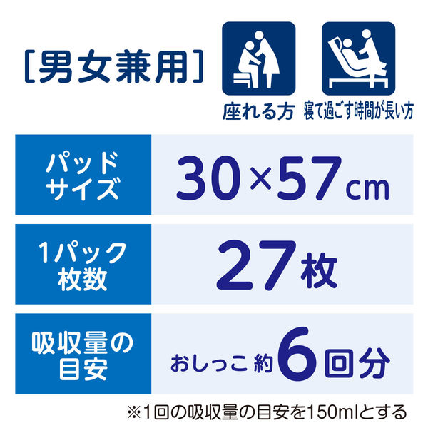 肌ケア アクティ 大人用おむつ 尿とりパッド 30×57cm 介護おむつ 6回分