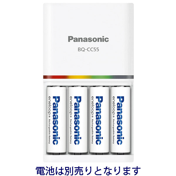 パナソニック 単3形単4形ニッケル水素電池専用急速充電器 BQ-CC55 アスクル