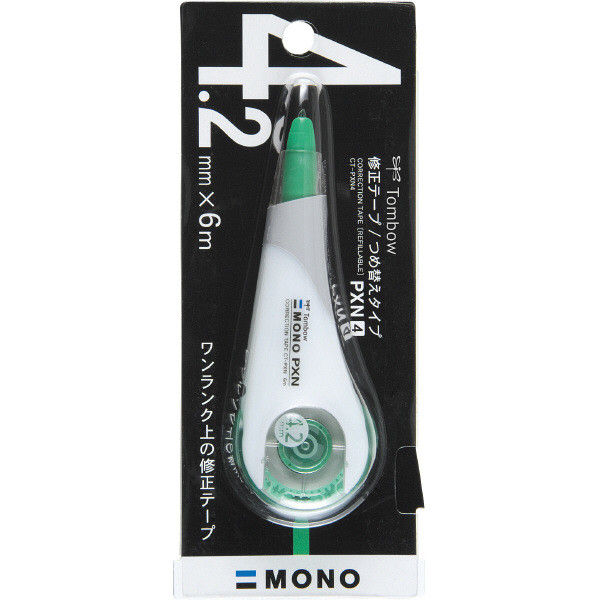 トンボ鉛筆【MONO】修正テープ モノPXN 4.2mm 本体（CT-PXN4）1個＋詰め替えカートリッジ（CT-PR4）3個 1セット