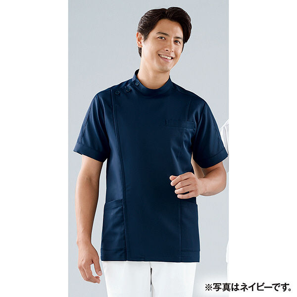 KAZEN メンズジャケット半袖（医務衣 メンズケーシー） 医療白衣