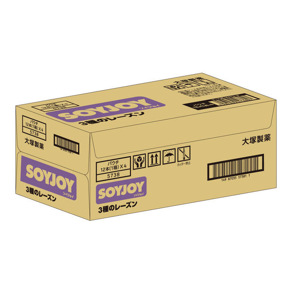 大塚製薬 SOYJOY（ソイジョイ） 3種のレーズン 1セット（48本