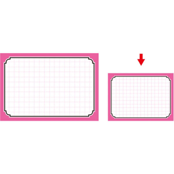 ササガワ タカ印 カード 小 ピンク枠 16-4272 1箱（50枚入×5冊）（取寄 