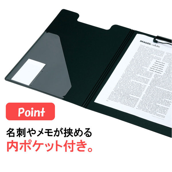 セキセイ　クリップファイル　A4タテ　レッド　FB-2016　1セット（10冊入）