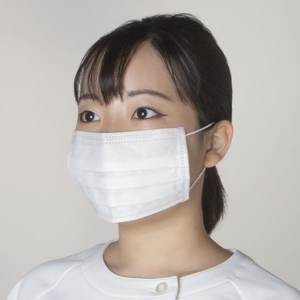 完璧すぎて可愛げがない 日昭産業 14511 ホワイト ふつうサイズ 3層式 NSアルファマスク パック・フェイスマスク