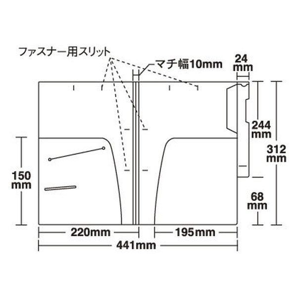 リヒトラブ HK2006 カルテフォルダー A4タテ置き 見開き（ダブル