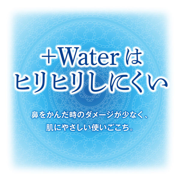 ティッシュペーパー【保湿】【180組5箱】エリエール+Water 大王製紙