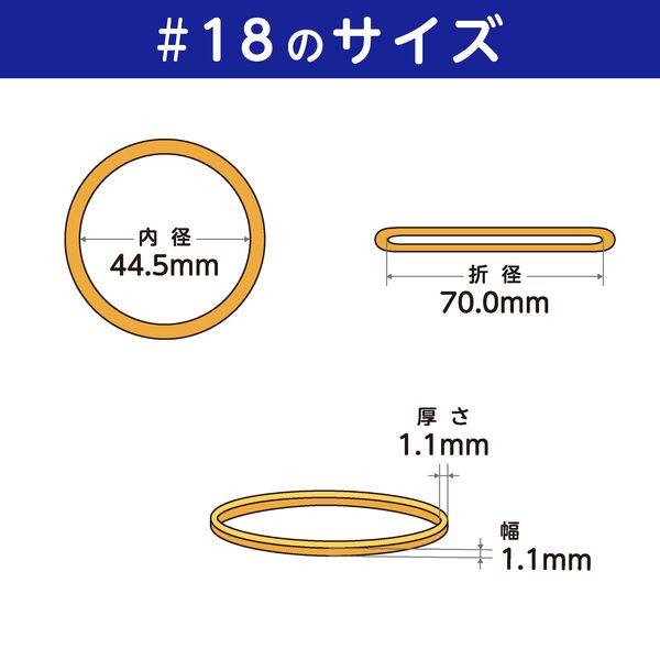 共和「現場のチカラ」 輪ゴム ラバーバンド #18 1箱（100g