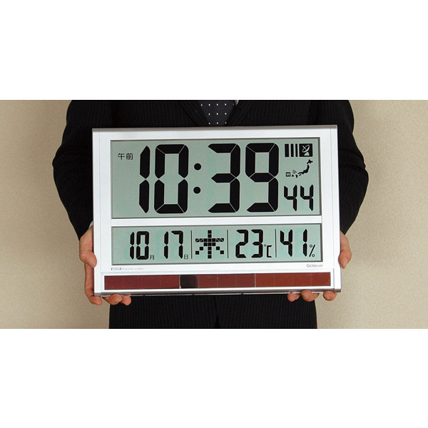 ラドンナ ハイブリッドデジタル時計 置き掛け時計 [電波 大型 温湿度