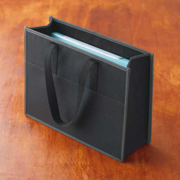 今村紙工 600デニールポリエステルバッグ 黒 A4ヨコ 幅360×高さ275