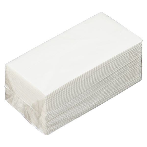 イデシギョー 8つ折り 紙ナプキン 2PLY 白無地 1セット（500枚：50枚入×10袋） - アスクル