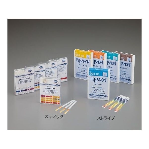 今ならほぼ即納！ アイシス ストライプpH試験紙(PEHANON) 1箱(200枚入 pH5.2ー6.8 実験用器具・消耗品