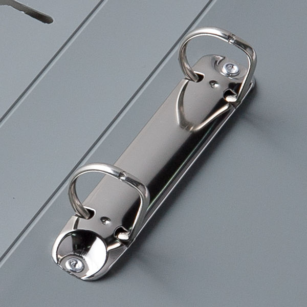 リングファイル D型2穴 A4タテ 背幅31mm 10冊 グレー アスクル