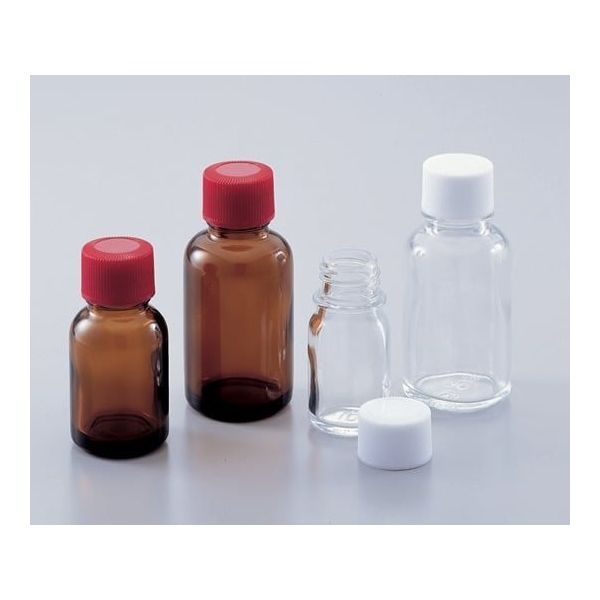 マルエム 細口規格瓶 褐色 60mL 100本入 LT-60 1箱(100個) 5-131