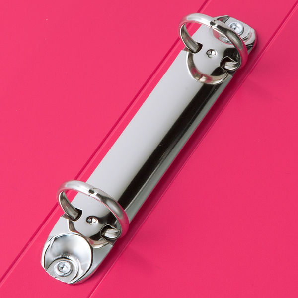 アスクル リングファイル丸型2穴 A4タテ 背幅27mm レッド 3冊