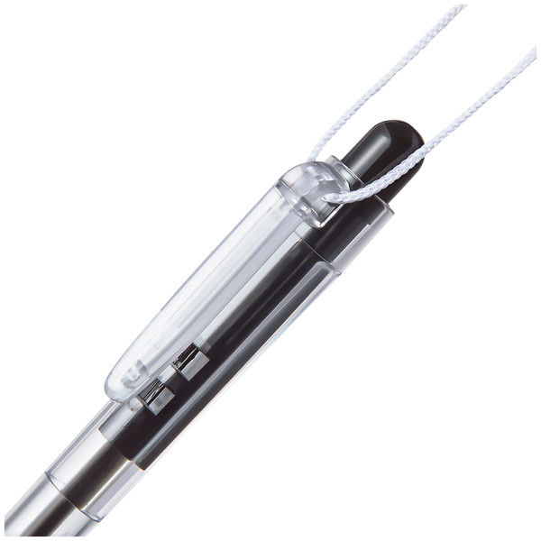 OD アスクル ブラック アスクル ノック式油性ボールペン 通し穴付き 0.7mm 黒軸 黒