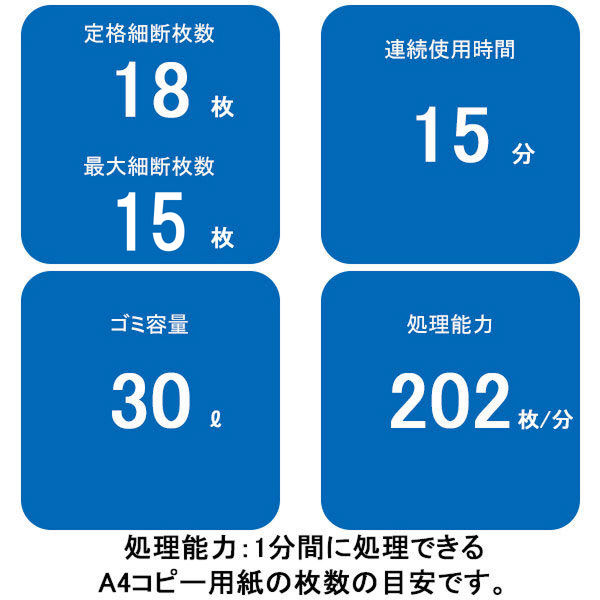 A4 クロスカットシュレッダー (30L/最大細断枚数18枚) NPJ18 アイリスオーヤマ オリジナル