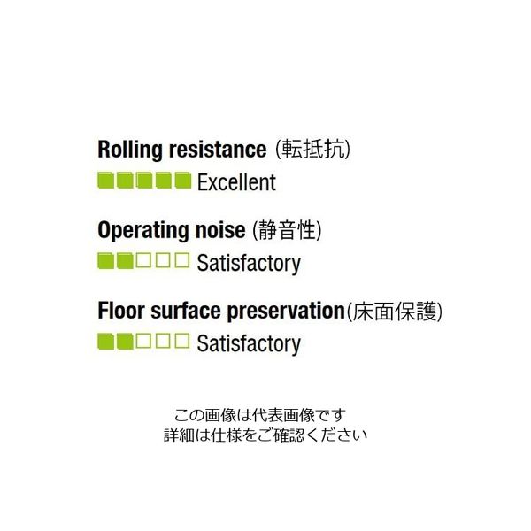 エスコ 150mm キャスター(固定金具) EA986HL-150 1個（直送品）