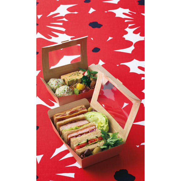 窓付ランチボックス 未晒し S 1セット（200枚：50枚入×4袋