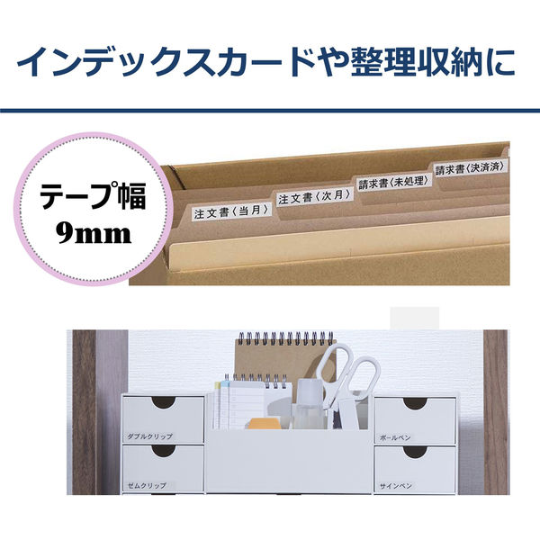 カシオ CASIO ネームランド テープ 増量版 幅9mm 透明ラベル
