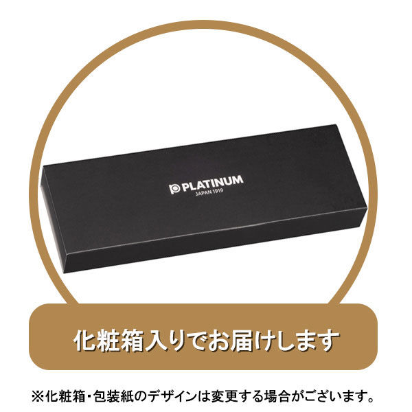 油性ボールペン ステンレスヘアーライン 0.7mm シルバー軸 銀 ギフトケース入り 10本 BSL-500D プラチナ万年筆 - アスクル