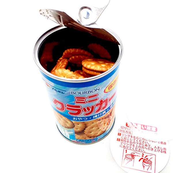 非常食】 ブルボン 缶入クラッカー 34721 5年 1缶 - アスクル