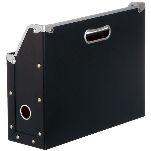 アスクル ボックスファイル A4ヨコ パルプボード ブラック 黒 6