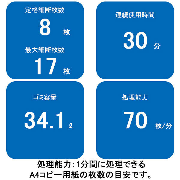 明光商会 MS シュレッダ マイクロクロスカット A4 34.1L 最大17枚細断