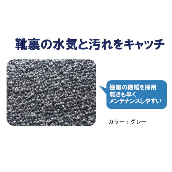 山崎産業 ニュー吸水マット (#15) グレー F-176-15 （直送品） - アスクル