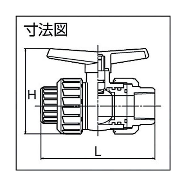 積水化学工業 エスロン 塩ビ製ボールバルブ ねじ式 本体PVC OリングEPDM 15 長さ97mm×高さ75mm BV15NX 1個（直送品）