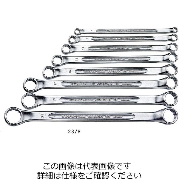 エスコ 8本組/ 6 ー22mm 両口めがねレンチ EA616GC 1組(1セット 