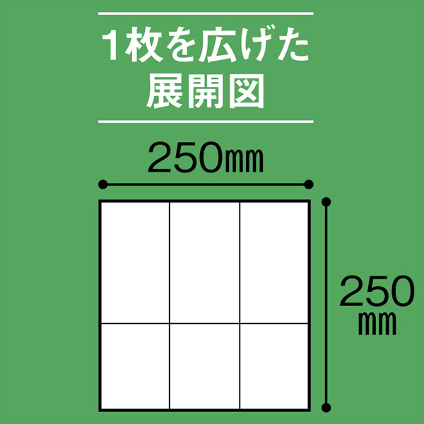 イデシギョー 植林木6つ折り 紙ナプキン 白無地 1袋（100枚入） - アスクル