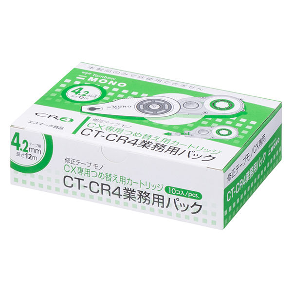 【新品】（まとめ） トンボ鉛筆 修正テープモノCX カートリッジ CT-CR4 1個入 【×10セット】