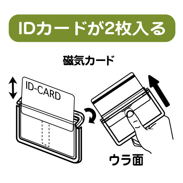 ソニック 名札 IDカード 表示面 ハード2枚収納タイプ NF-573-1 1袋（10枚入） アスクル