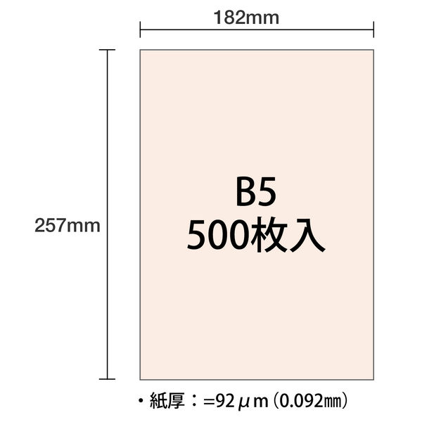 大王製紙 ダイオーマルチカラープリンタ用紙 86405 B5 1冊（500
