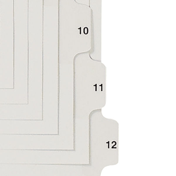 ファイルインデックス 番号入り「1～12」ラミネートタブ A4タテ 2穴