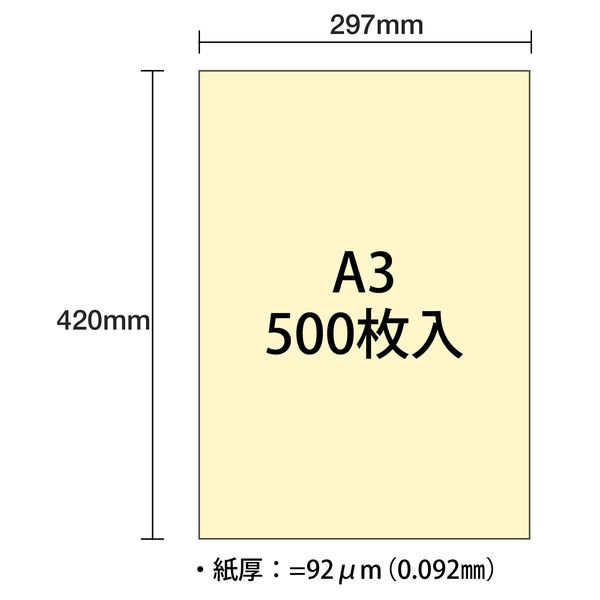 大王製紙 ダイオーマルチカラープリンタ用紙 86430 A3 1箱（1500枚入