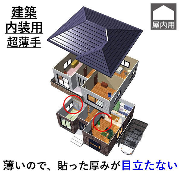 建築内装用 超薄手 強力両面テープ PBW-20 幅20mm×長さ10m スコッチ 3M