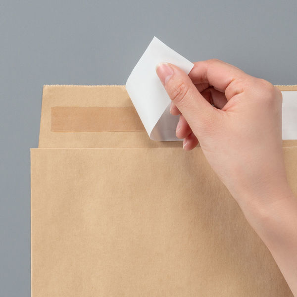 現場のチカラ」 スーパーバッグ 宅配袋（紙製） 茶 小・マチ広サイズ