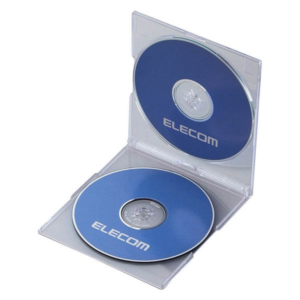 エレコム CD/DVDスリムプラケース クリア CCD-JSCSW10CR 1パック（10枚入）