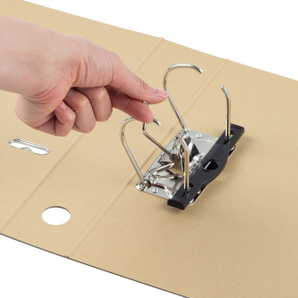 アスクル リングファイル A4タテ 2穴 レバー式アーチファイル 背