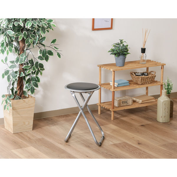 パイプ折りたたみイス FB-02BK（1010BK） ブラック88624 1セット