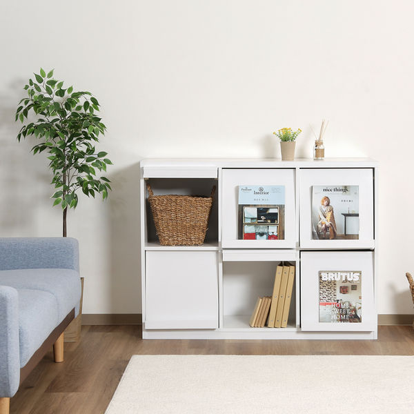 レガール ディスプレイラック 120幅 RG-1285DP WH ホワイト 幅1190