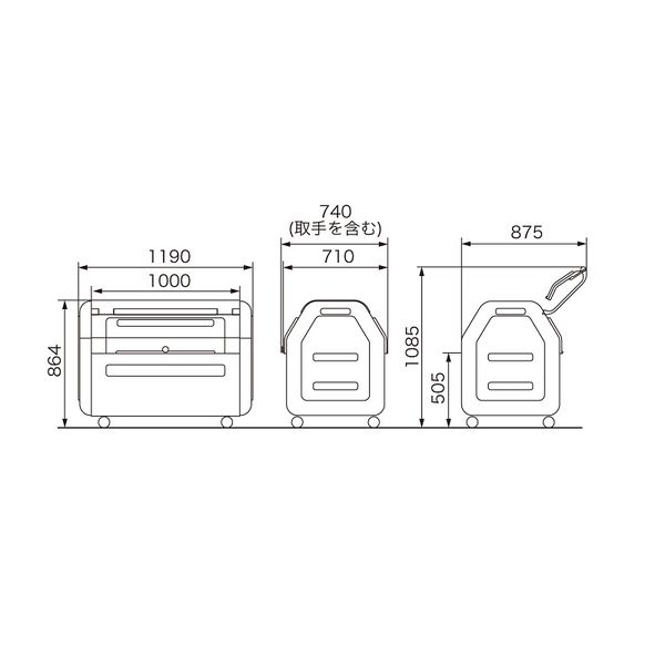 車上渡し】積水テクノ成型 ダストボックス#400 鍵止め金具付き ライト