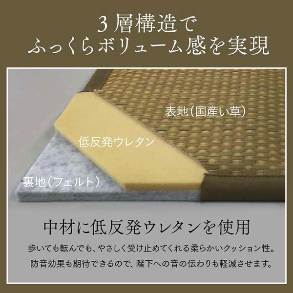 置き畳 9枚セット 82×82×2.3cm い草 低反発ウレタン＋フェルト