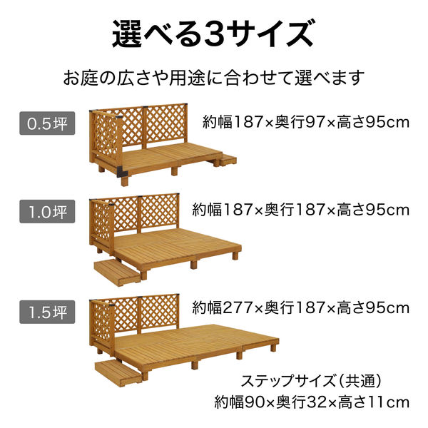 タカショー システムデッキ 0.5坪 ナチュラル SDW-N05（直送品） - アスクル