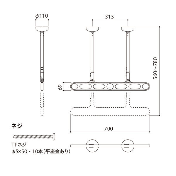 川口技研 軒天用ホスクリーン Z型 ダークブロンズ Z-207-DB 1組（2本）（直送品） - アスクル